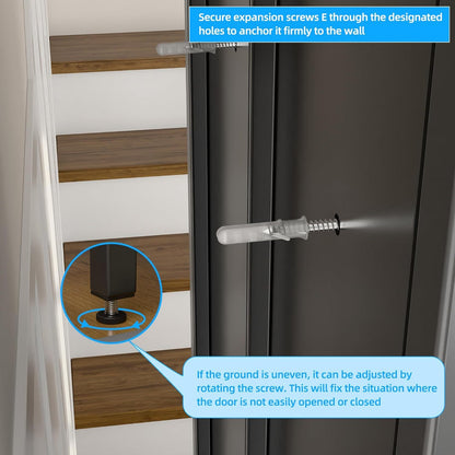 US Local Metal Sports Fence Locker Is Suitable For School,Storage Locker With Hooks & Lock Door,Storage Sports Equipment For Gym, Ball Park,Stadium,Garage,Assembly Required,Black