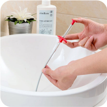 US Local 60CM Sewer Dredger Spring Pipe Dredging Tool Household Hair Cleaner Drain Clog Remover Cleaning Tools Household For Kitchen Sink Kitchen Gadgets