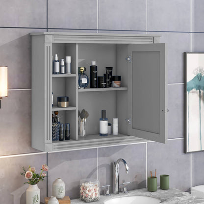 US Local Wall Mounted Bathroom Storage Cabinet Bathroom Wall Cabinet With Mirror