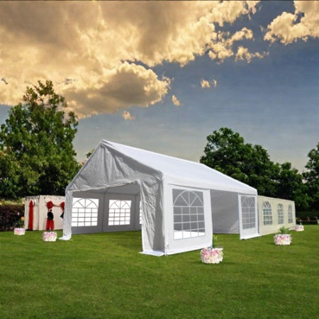 US Local 20x20 Feet Party Tent Heavy Duty Marquee Canopy Outdoor Wedding Tent Carport Events Shelter Tent For Parties BBQ With Storgae Carry Bags
