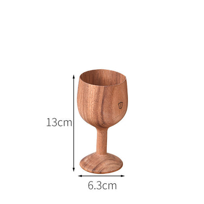 Eco-friendly Anti-scald Wooden Tea Cup Goblet