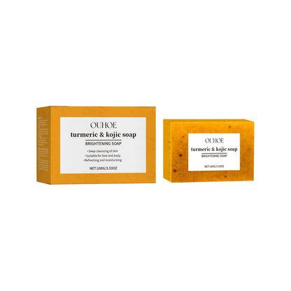 US Local Lemon Turmeric Brightening Soap Gently Cleanses The Skin, Moisturizes, Hydrates And Replenishes Water. It Is A Facial And Body Care Soap