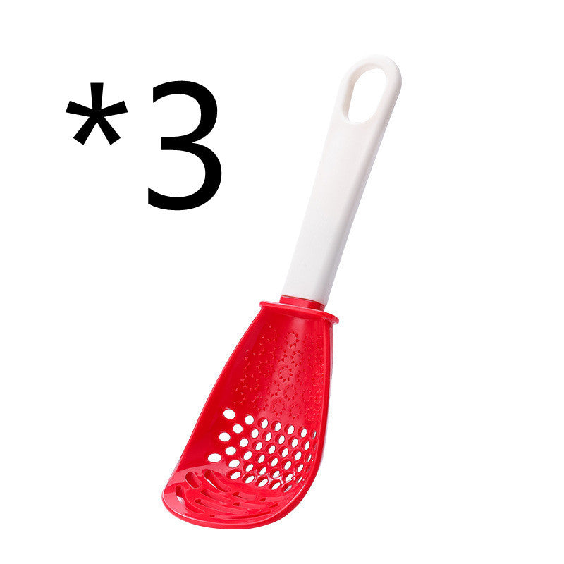 USA Local Multifunctional Slotted Spoon Grinding Cooking Spoon Mashed Auxiliary Food Ginger Garlic Spoon Press Potatoe Stir-frying Spatula Kitchen Gadget