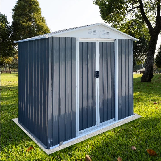 US Local 6 X 4 Ft Gold Frame Steel Outdoor Storage Shed