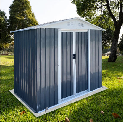 US Local 6 X 4 Ft Gold Frame Steel Outdoor Storage Shed