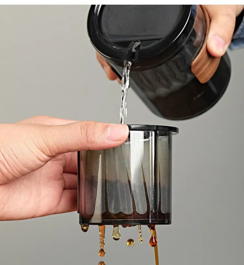 Mini Pour Over Coffee Maker 3 In 1 Design Premium Filtration Nesting Dolls Design Light Weight Dripping Coffee Cup