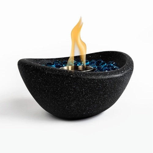 US Local Tabletop Fire Pit Black, Outdoor & Indoor Fire Pit, Portable Concrete Fire Pit, Personal Ethanol Fireplace, Outdoor Table Top Fire Pit, Mini Fire Pit Smokeless Fire Bowl