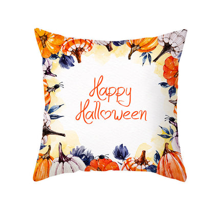 40 Style Halloween Pillowcase Pumpkin Letter Fly Velvet Pillow Cushion Cover