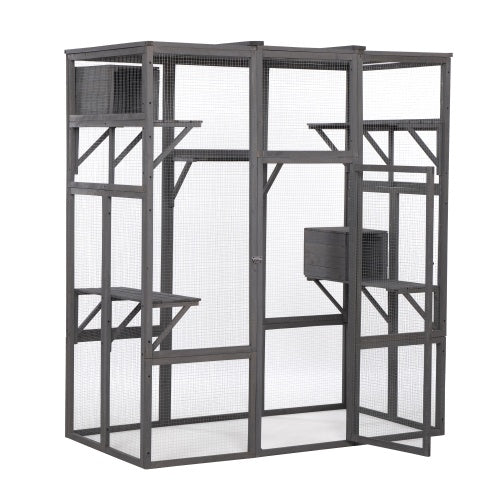 US Local Oversized Cat Cage - Grey