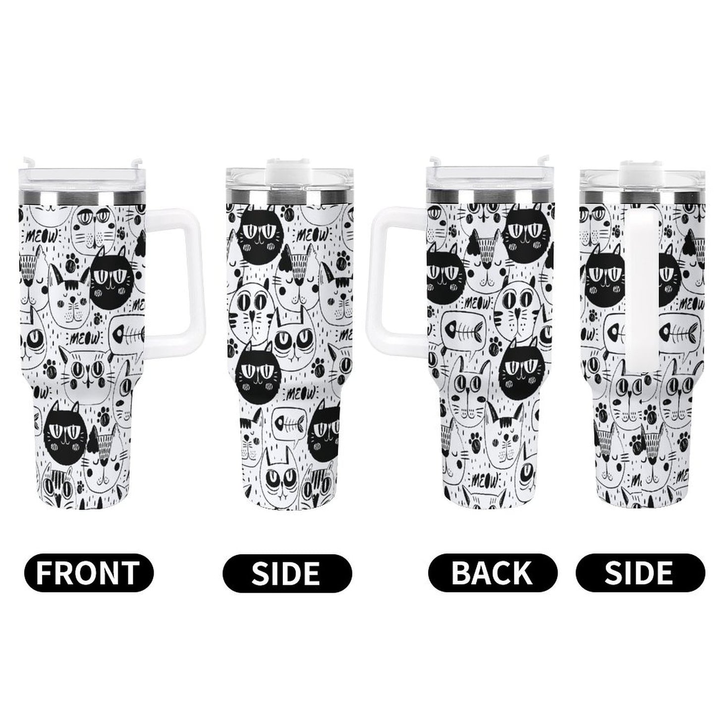 PHDT00249 POD US Local Tumbler 40 oz Large Capacity Car Cup Cat