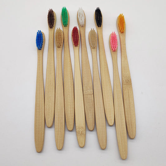 Bamboo Toothbrush Healthy Soft Toothbrush 10-color Packaging