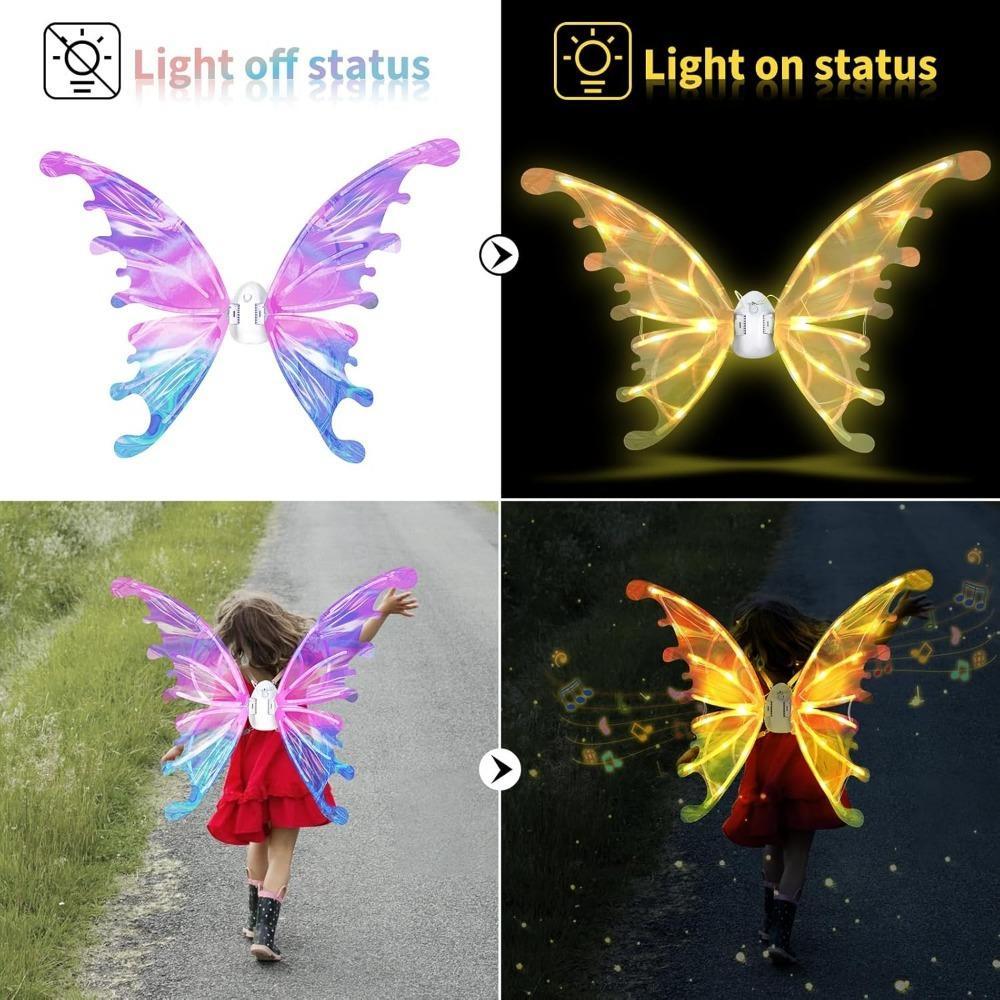 US Local Dream Wings Toy Gradient Ribbon Light Light Portable Fun And Cute Touch Girls Favorite Gift