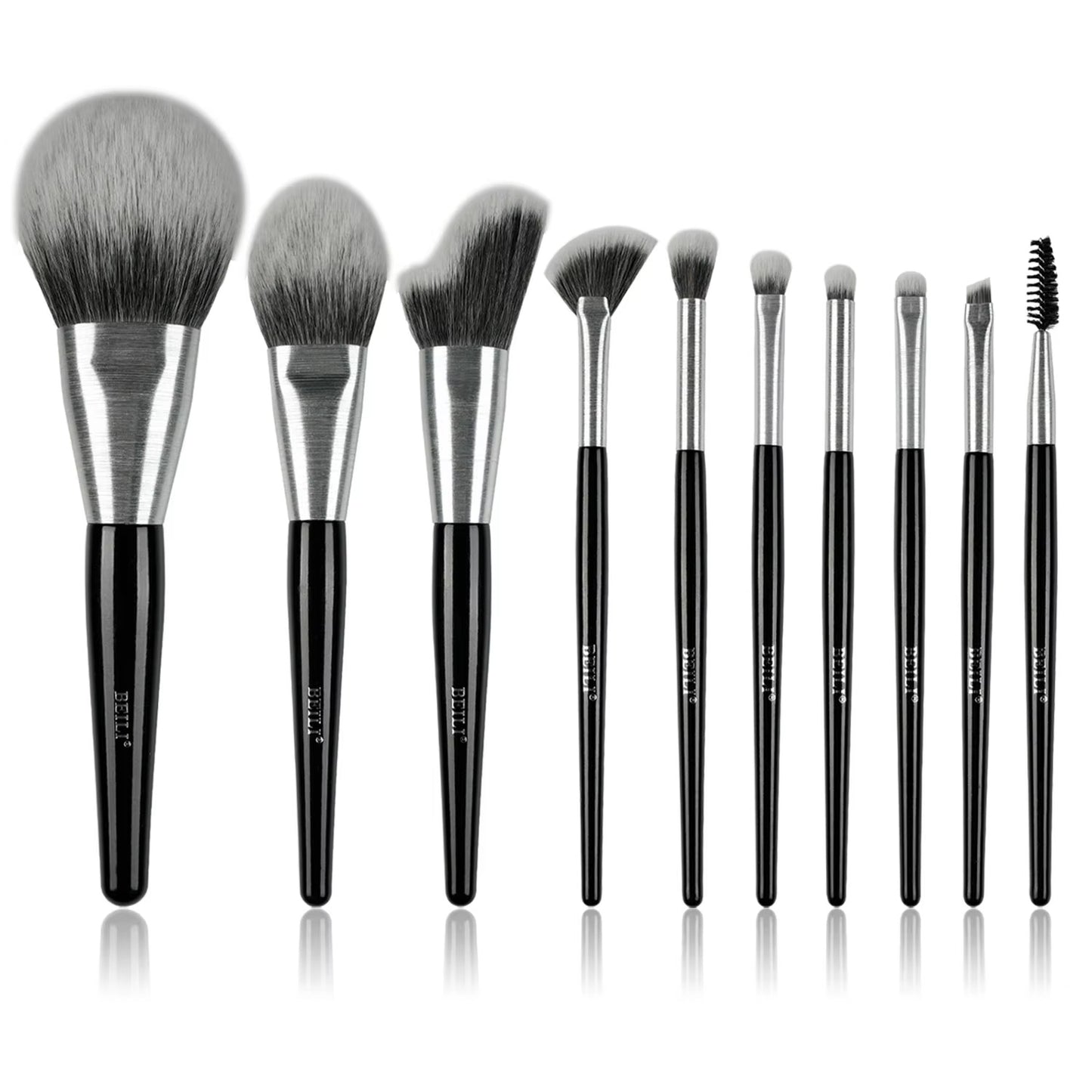 US Local High-quality Makeup Brushes With Wooden Handles, Premium Natural 10pcs Makeup Brushes.