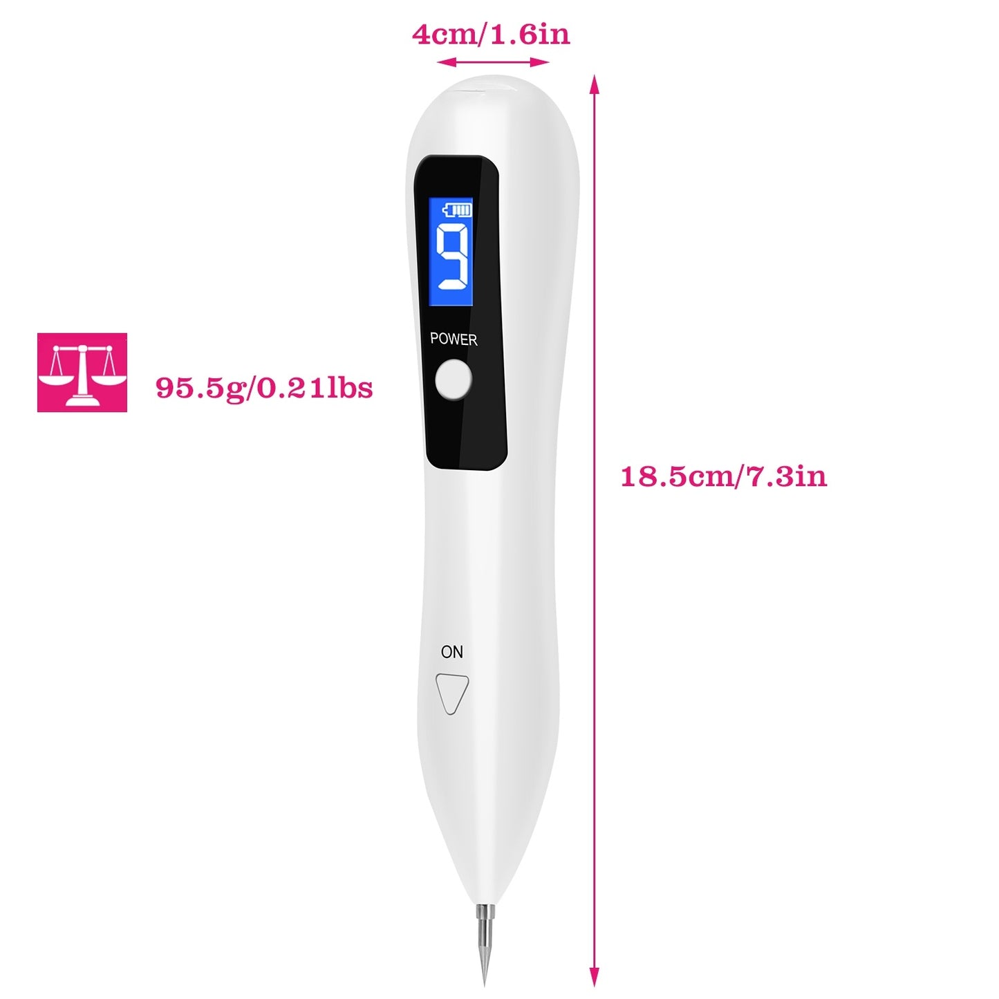 US Local 1Pc Skin Tag Repair Kit Portable Beauty Equipment Multi-Level With Home Usage USB Charging LCD Level Adjustable 6 Replaceable Needles