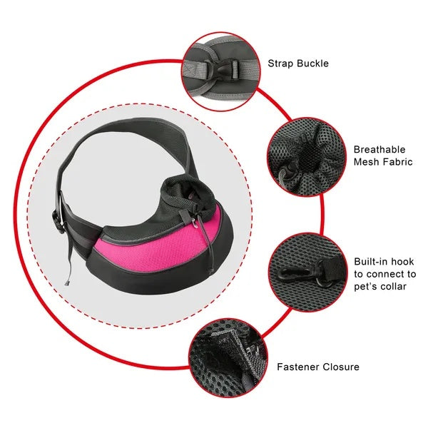 US Local Pet Carrier For Dogs Cats Hand Free Sling Adjustable Padded Strap Tote