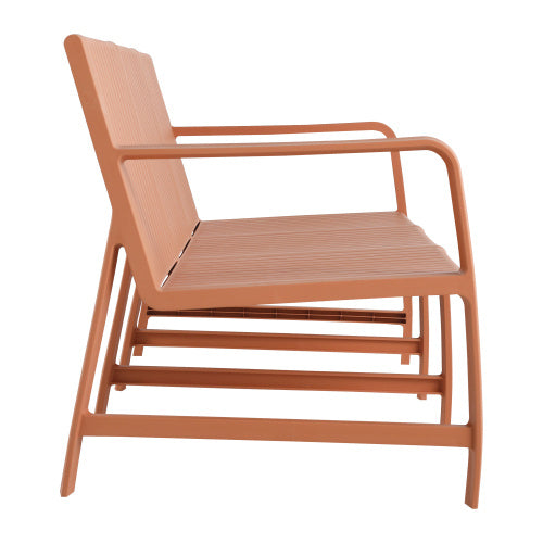 US Local 1-Piece Indoor Outdoor Furniture 3-Seater Sofa Waterproof PP Material - Easy Assembly Patio Conversation Set