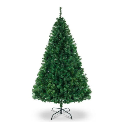 7ft 1100 Branches PVC Material DIY 200 Lights Warm Color 8 Modes Christmas Tree Green