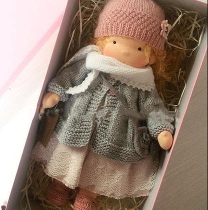 US Local Handmade Plush Doll Golden Curly Girl Finished Product