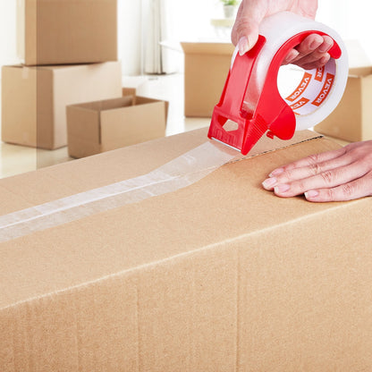 US Local Clear Packing Tape 6 Rolls 65 Yards Clear Shipping Tape With Dispenser 2.7 Mil