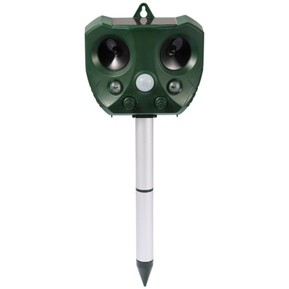 US Local 1 Pc Ultrasonic Animal Repeller Solar Powered Repellent With Motion Sensor LED Flashing Lights IPX6 Waterproof Outdoor For Farm Garden Yard