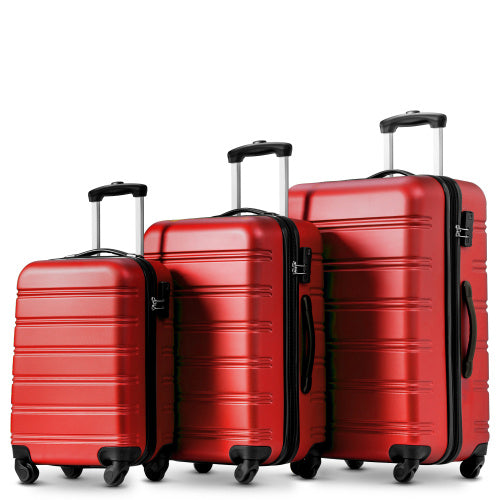 UK Local ABS Hard Shell Travel Trolley Suitcase 4 Wheel Luggage Set Hand Luggage, 28