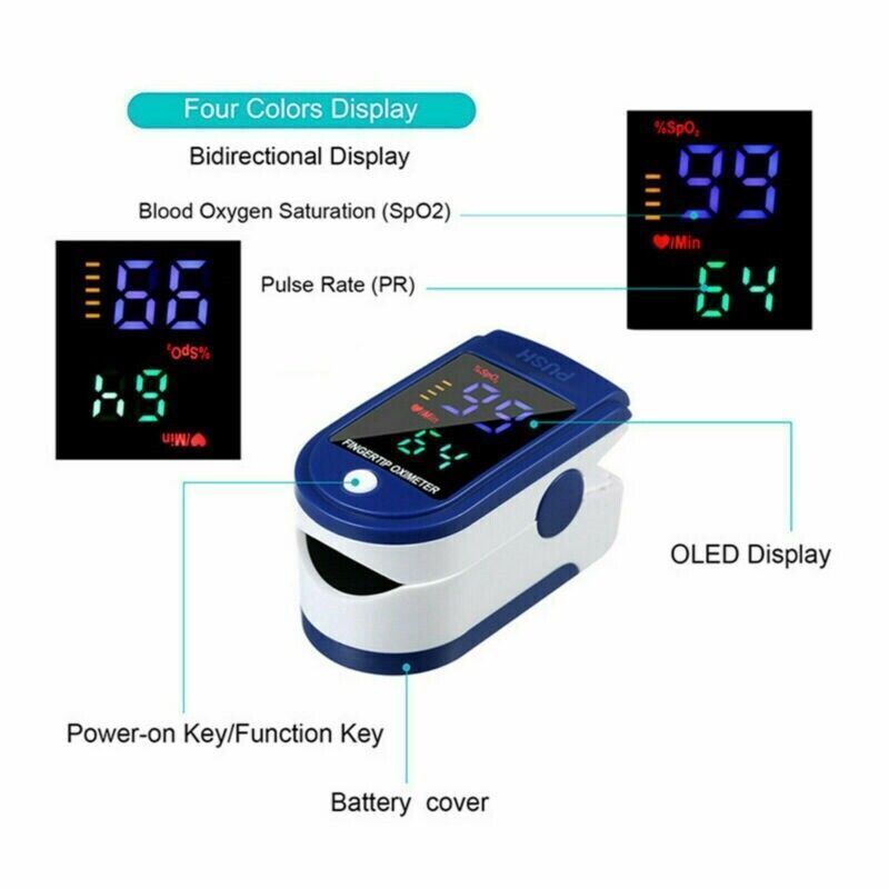 UK Local Finger Pulse Oximeter Blood Oxygen Saturation Meter SpO2 Heart Rate Monitor UK