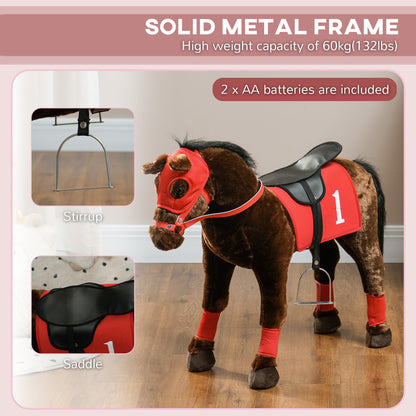 US Local Ride on Horse for Kids 3-8 Years Old w/ Neighing Sound