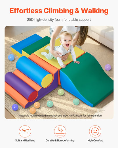 US Local Climbing Toys 7 Piece Foam Climbing Blocks Set For Toddlers And Preschoolers