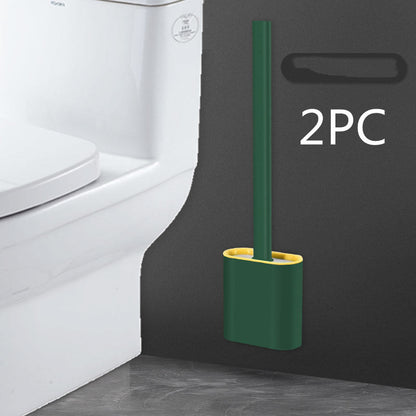 Creative Wall-Mounted Soft Brush With Cover For Toilet Washing