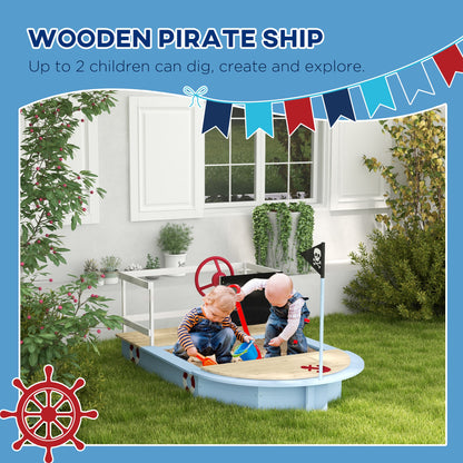 US Local Sandbox with Pirate Ship Design for 3-7 Years