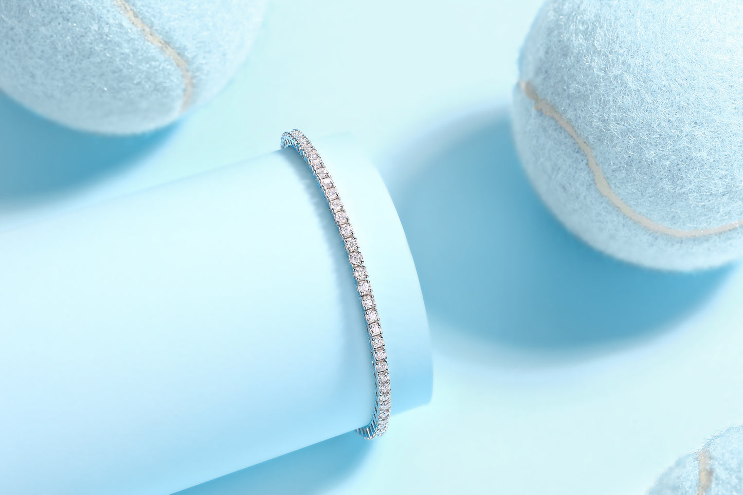 One Of A Kind Luxury Fashion Mosan Diamond Silver Jewelry Comparable To Natural Diamond Bracelet