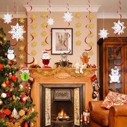 US Local Christmas Honeycomb Ball Ornament Set