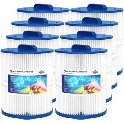 US Local 8 Pack PAS50SV-F2M Hot Tub Spa Filter Cartridge, Compatible With Unicel 6CH-502, Filbur FC-0311, Master Deluxe M60506, Magnum AR50, Baleen AK-90161, Excel Filters XLS-604 Artesian Spas Filter