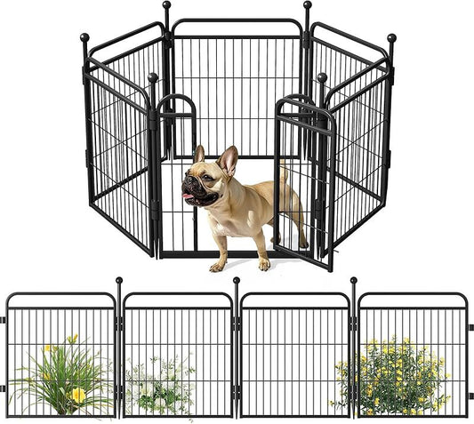 US Local Gardner Pet Dog Fence Indoor And Outdoor Small And Medium Dog Foldable With Gravity Automatic Lock Pet Activity Fence