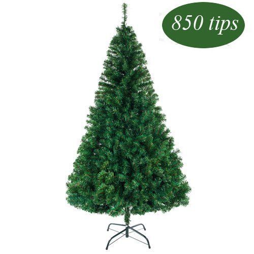 5.5FT Artificial Christmas Tree, Unlit Premium Hinged Spruce Xmas Tree With Solid Metal Stand, For Outdoor And Indoor Decor