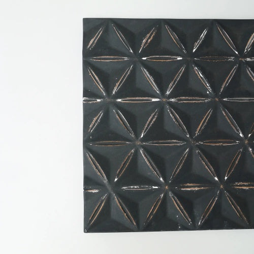 US Local Black Square Shape Handcrafted MDF Wall Decor  Elegant Home Accent