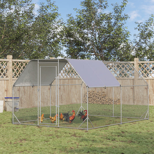 Large Chicken Coop Chicken Run with Waterproof and Anti-UV Cover