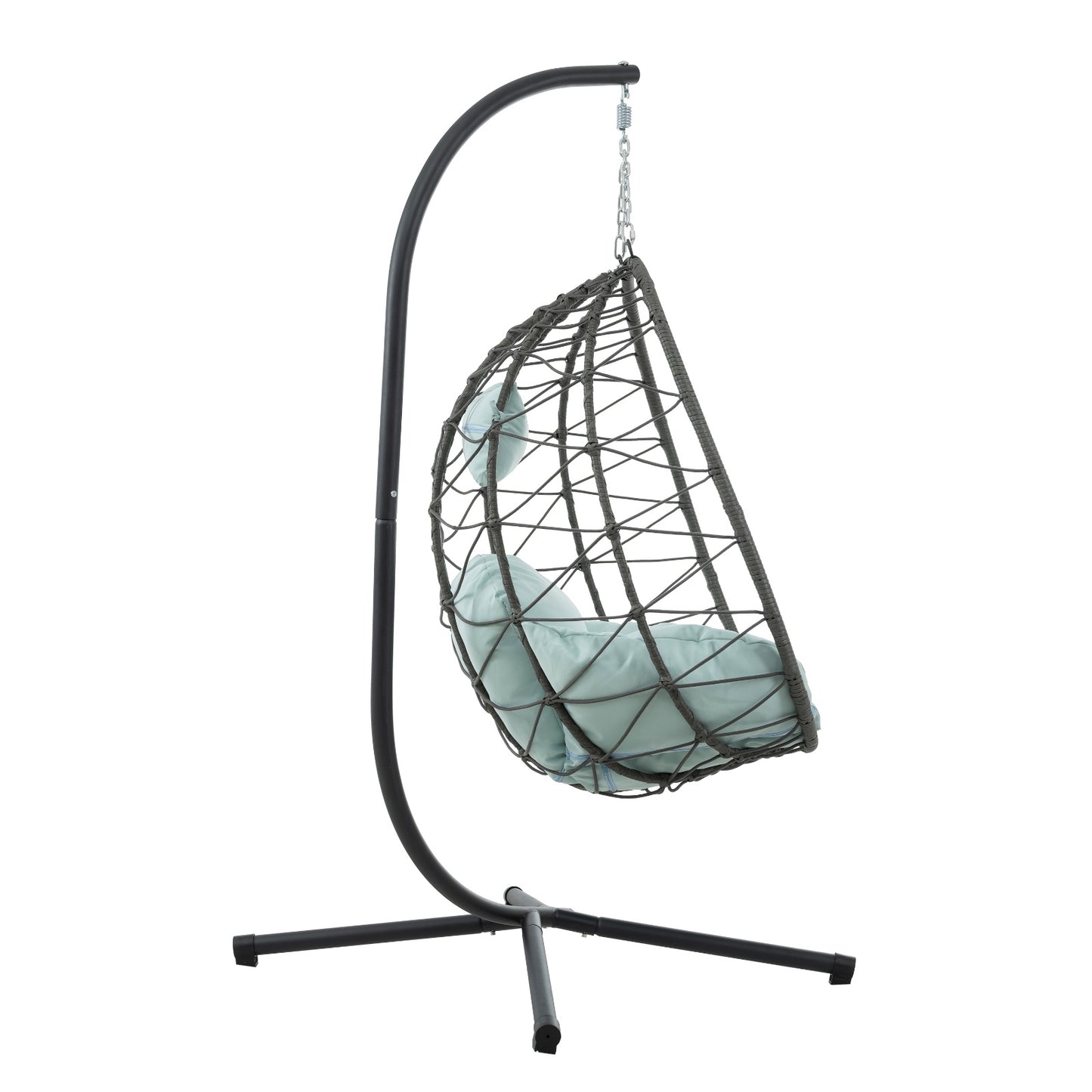 US Local Egg Chair With Stand Indoor Outdoor Swing Chair Patio Wicker Hanging Egg Chair Hanging Basket Chair