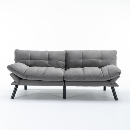 US Local Light Grey Convertible Folding Modern Sofa Bed