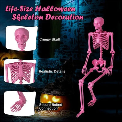 US Local Halloween Skeleton Decor - No Assembly Needed, Integrated Hanging Rope, Playful-Spooky Vibe For Parties Yards