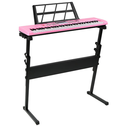US Local 1P 61 Keys Digital Music Electronic Keyboard Electric Musical Piano Instrument Kids Learning Keyboard With Stand Microphone For Beginners