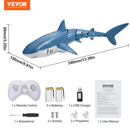US Local Christmas Gifts  VEVOR Remote Control Shark Toy 2.4 GHz High Speed RC Boat For Kids Adults Gift