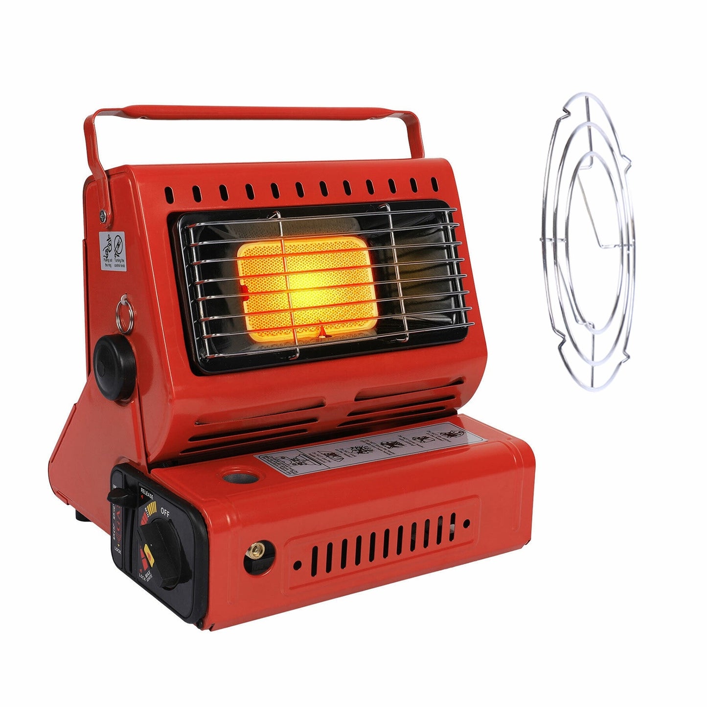 US Local 1 Pc 2 In 1 Portable Butane Burner Heater Outdoor Butane Gas Heater Warmer Heating Cooking Stove Cooker For Camping Fishing RV Travel Fedex Shipping