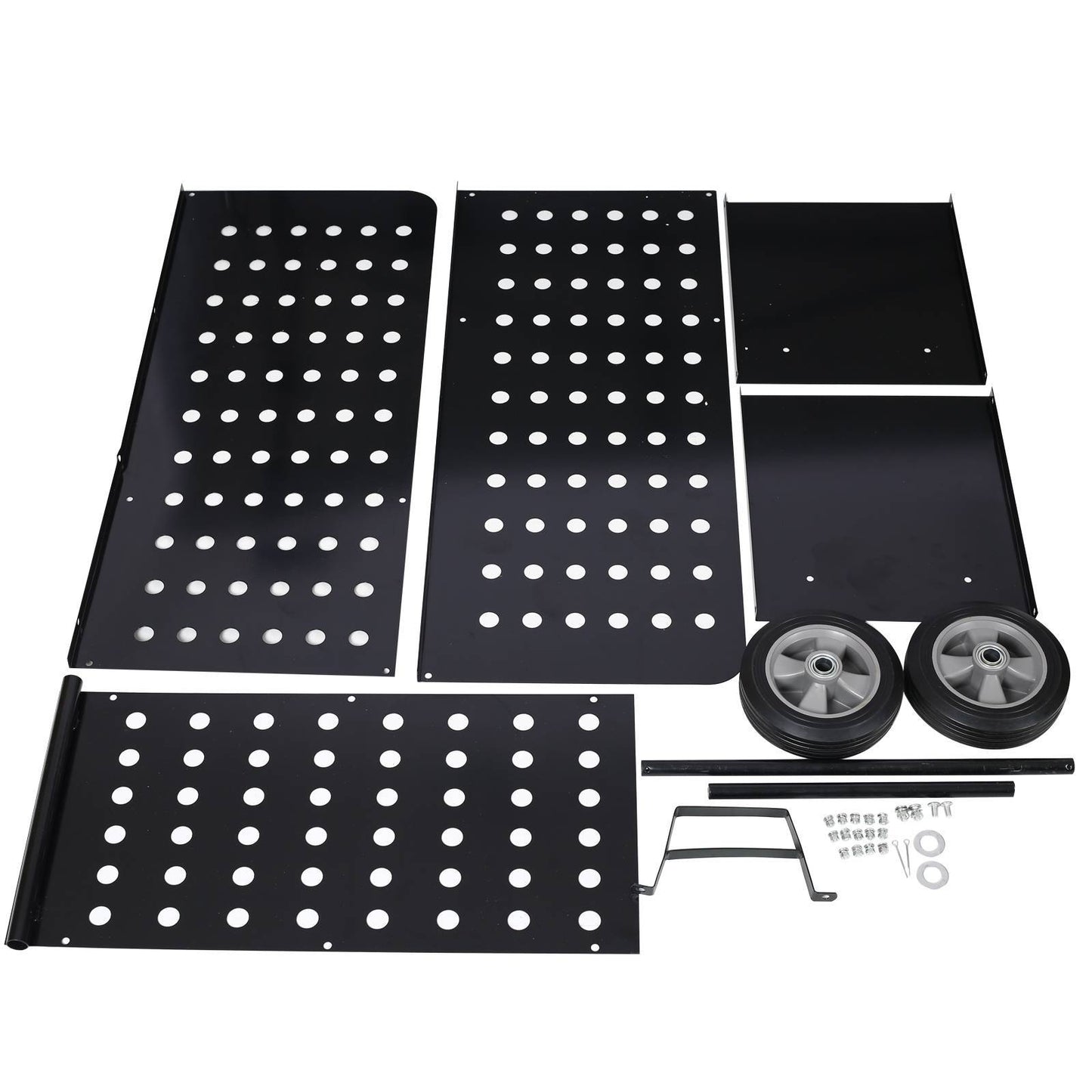 US Local Firewood Cart Fireplace Log Rolling Cart Wood Rack Outdoor Rolling Cart