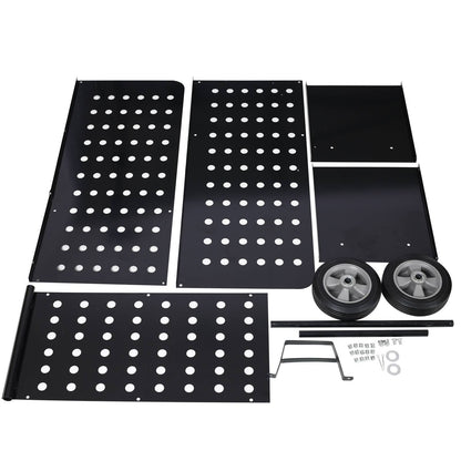 US Local Firewood Cart Fireplace Log Rolling Cart Wood Rack Outdoor Rolling Cart