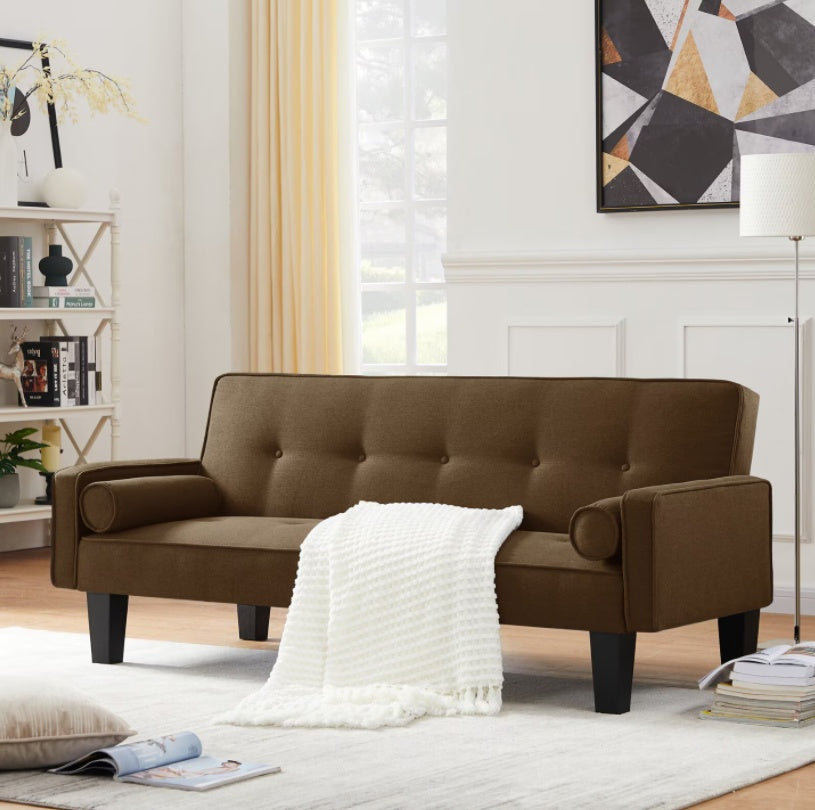 USA Local Fabric Sofa, Medieval Love Seat Sofa Furniture, With Pillows, Living Room Button Tufted Sofa, Pull Point Design