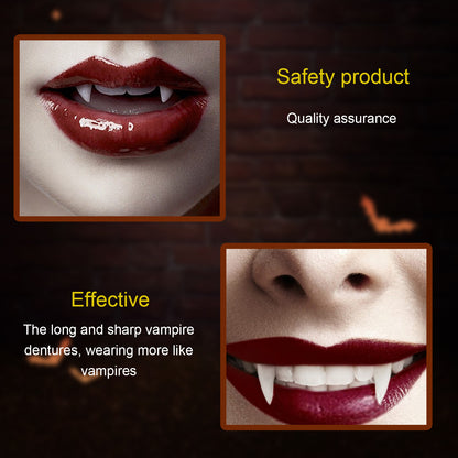US Local Retractable Vampire Fangs Party Dance Fangs Spoof Teeth Halloween Costume