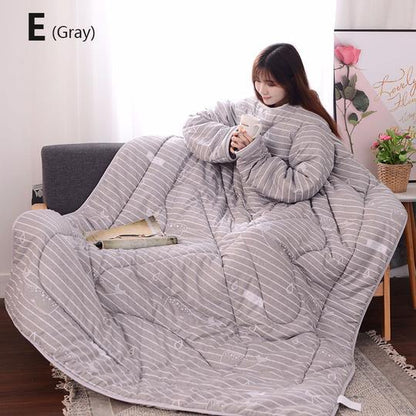 US Local Winter Lazy Quilt with Sleeves