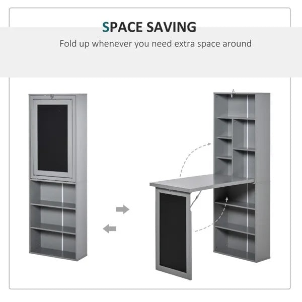 US Local Wall Mount Desk Cabinet-Grey