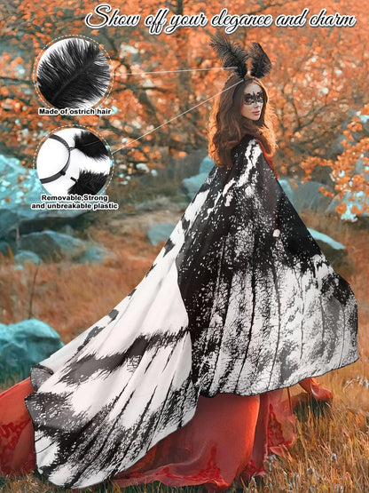 US Local 3 Pcs Moth Butterfly Wings Cape Set   Costume Moth Wings Moth Cape With Headband Lace Mask For Halloween